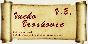 Vučko Brošković vizit kartica